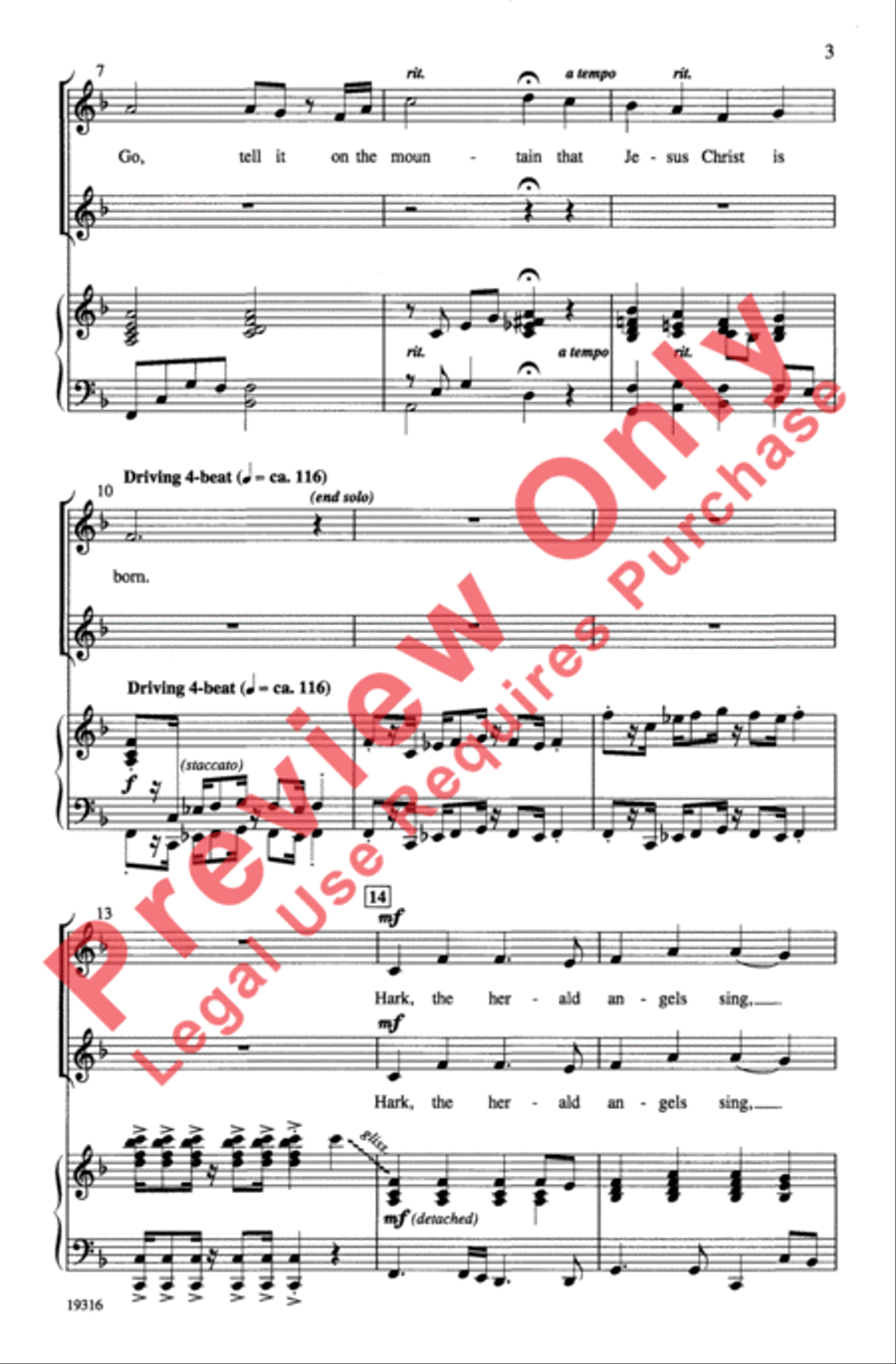 Joy: A Medley of Carols 2-Part scores gallery preview page 3
