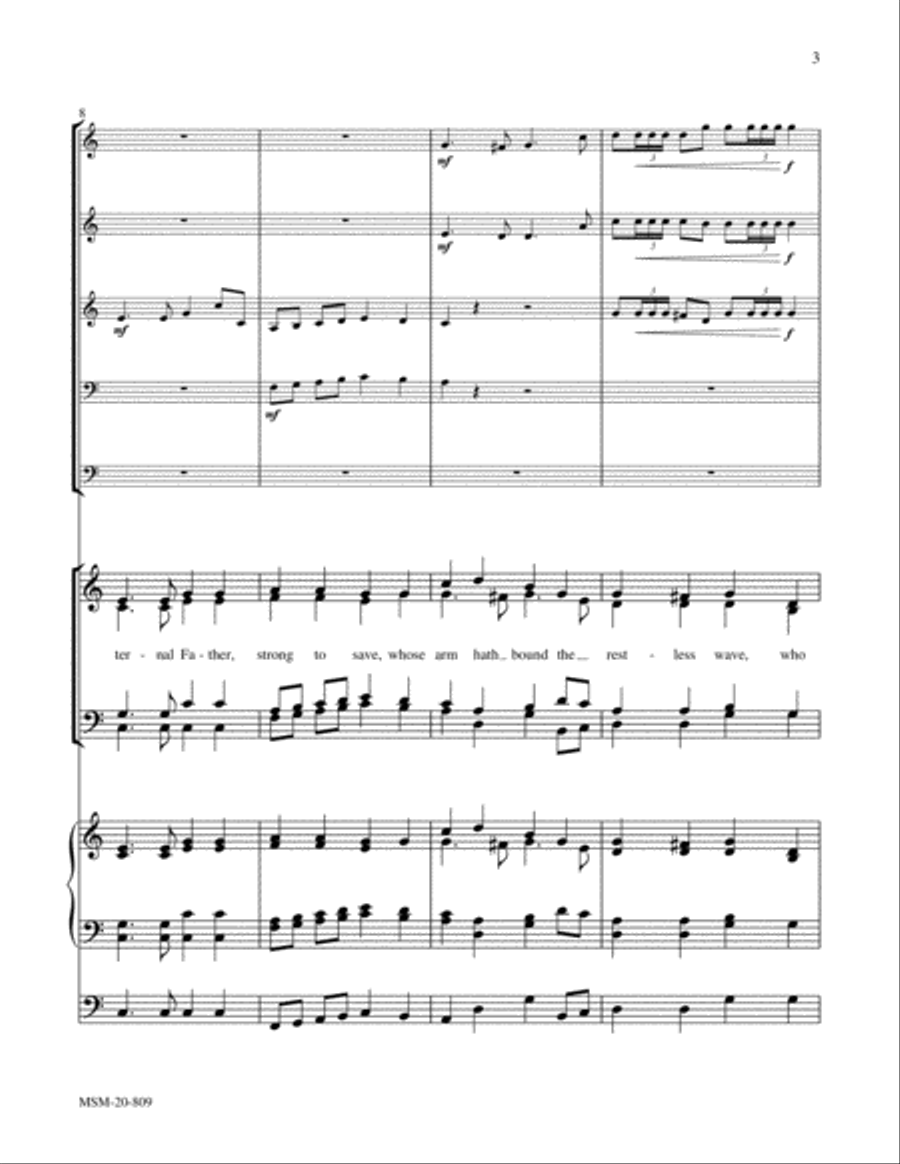 Eternal Father, Strong to Save 4-Part scores gallery preview page 4