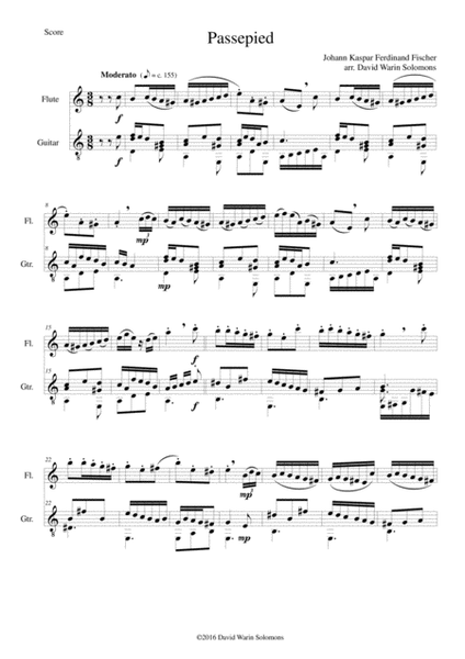 Passepied with variations for flute and guitar image number null