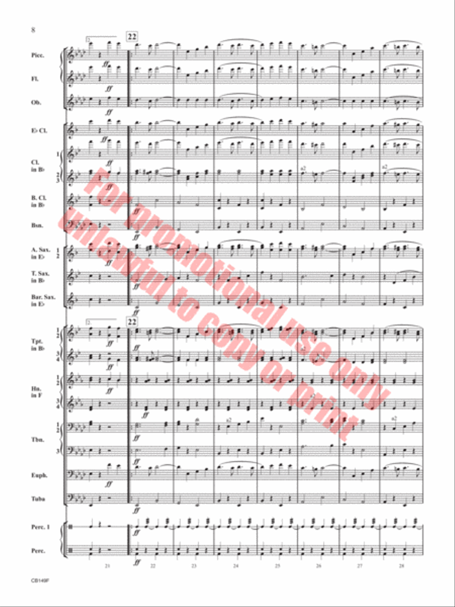 The Black Mask The Black Mask Concert Band scores gallery preview page 9