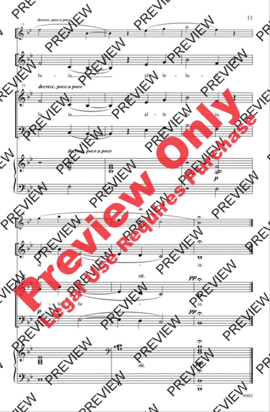 A Repeating Alleluia 3-Part scores gallery preview page 11