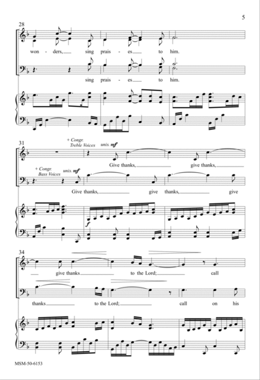 Give Thanks 4-Part scores gallery preview page 5