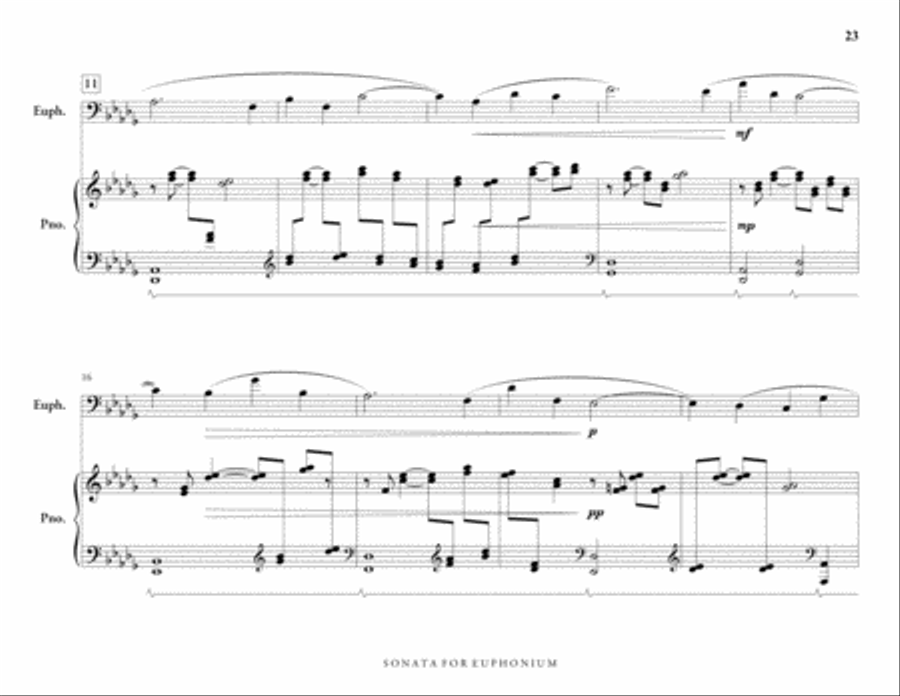 Sonata for Euphonium & Piano Euphonium scores gallery preview page 9