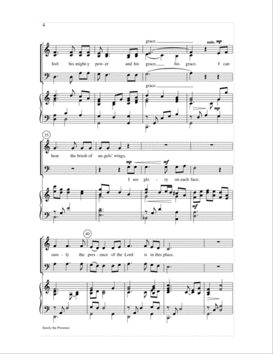 Surely the Presence of the Lord Choir scores gallery preview page 4