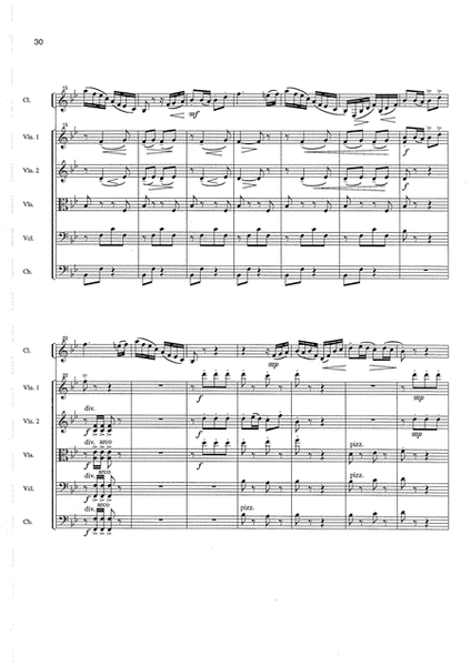 Concertino for Clarinet and String Orchestra (Score and Parts 6/6/4/3/2)