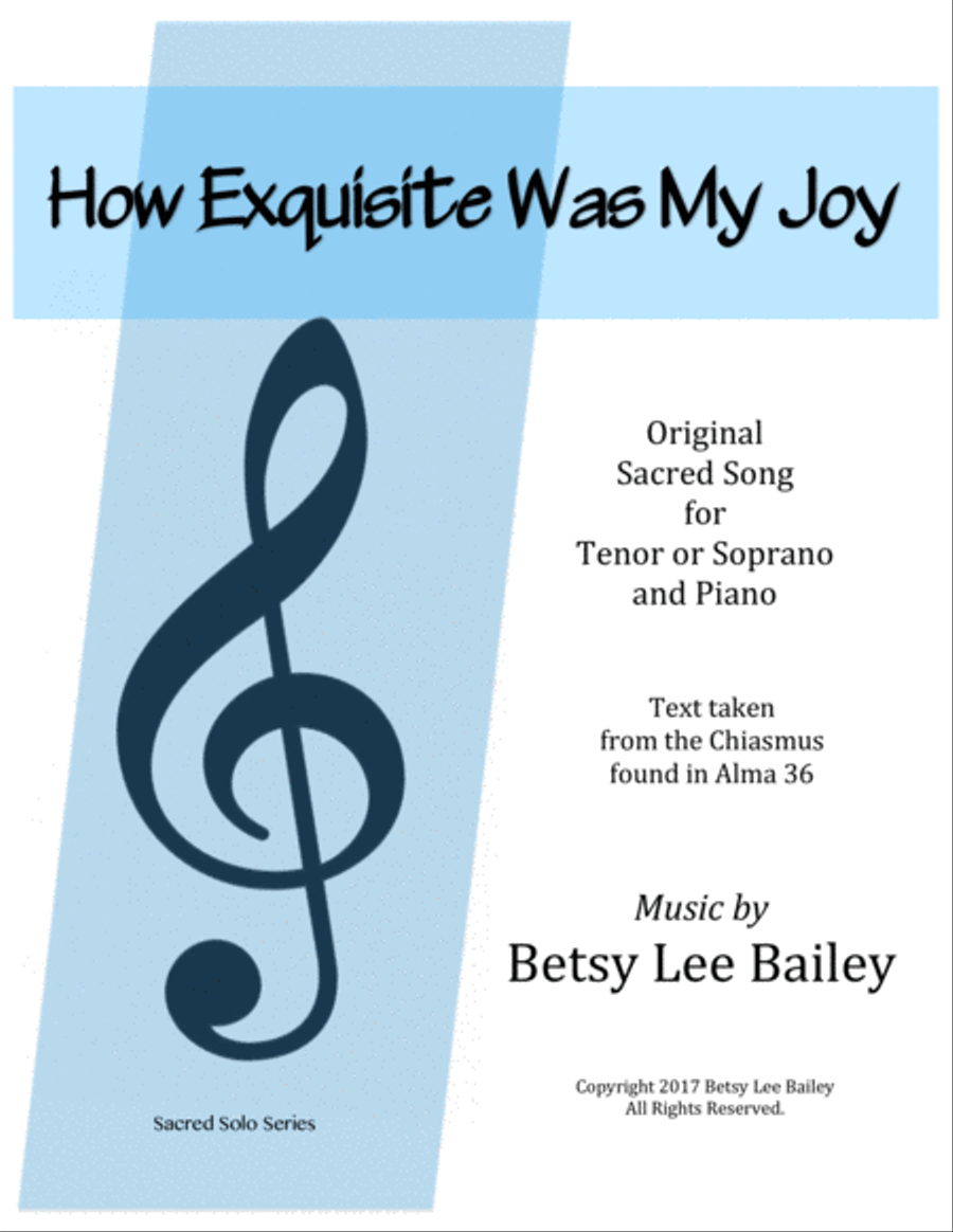 How Exquisite Was My Joy - vocal solo High Voice scores gallery preview page 1