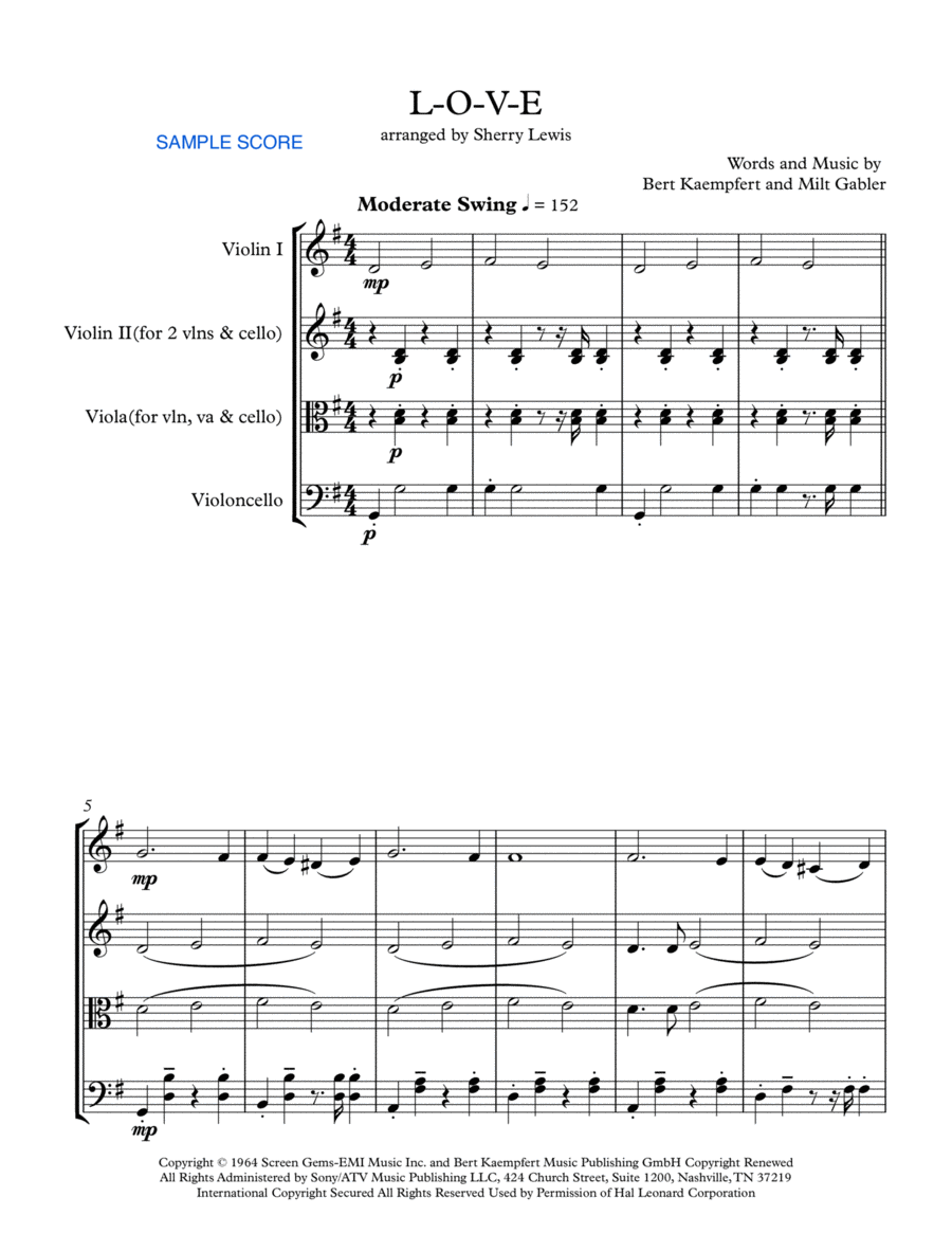 L-O-V-E String Trio scores gallery preview page 1