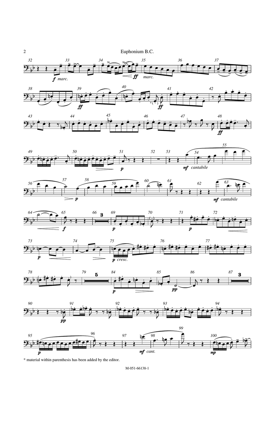 Toccata Marziale - Euphonium BC Concert Band scores gallery preview page 2