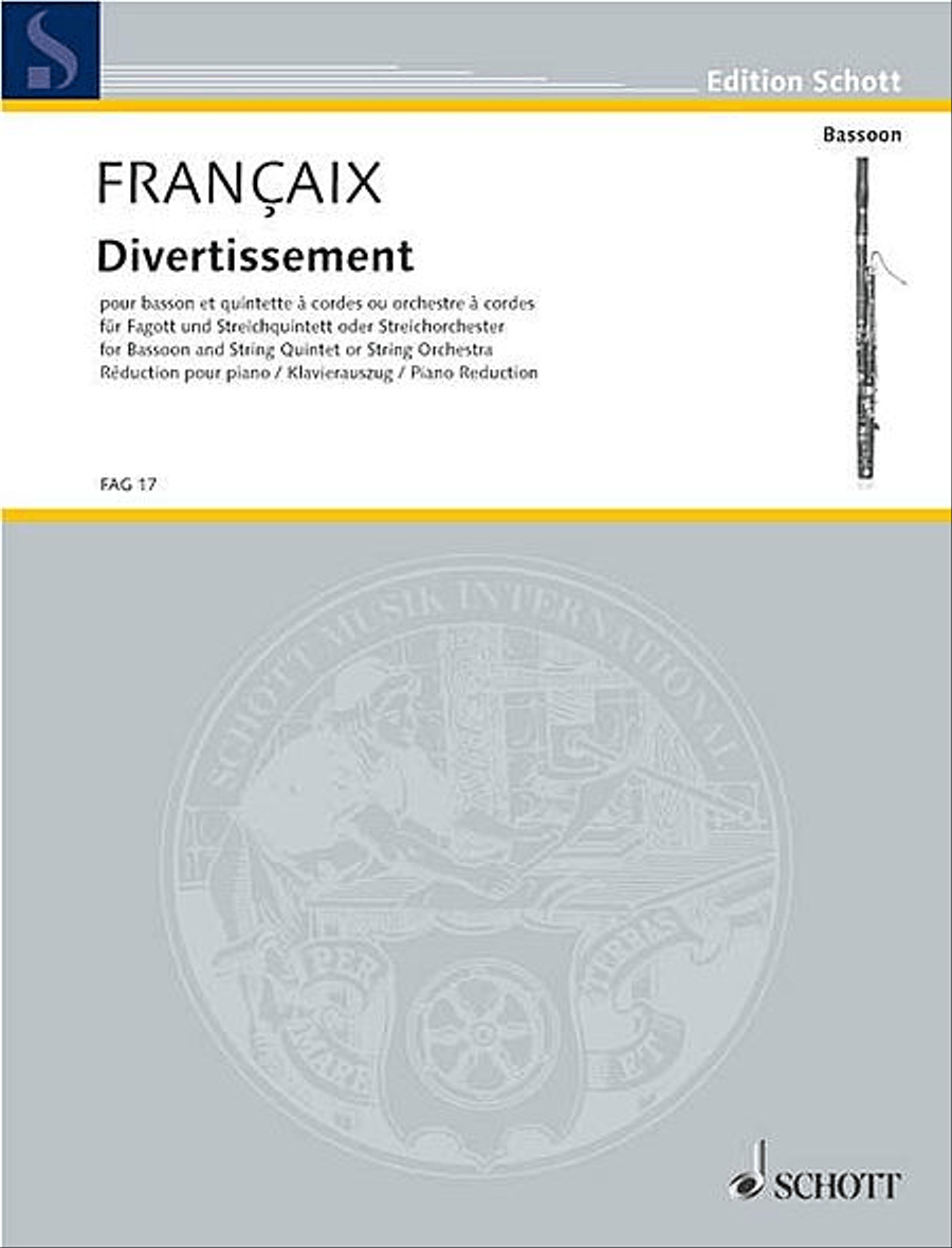 Divertissement for Bassoon and Strings Bassoon Solo scores gallery preview page 1