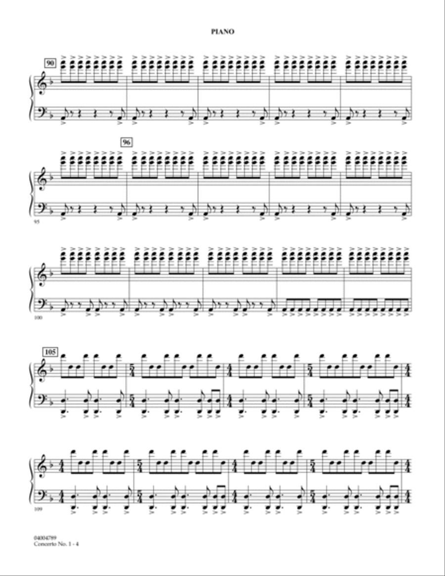 Concerto No. 1 (for Wind Orchestra) - Piano Piano Solo scores gallery preview page 4
