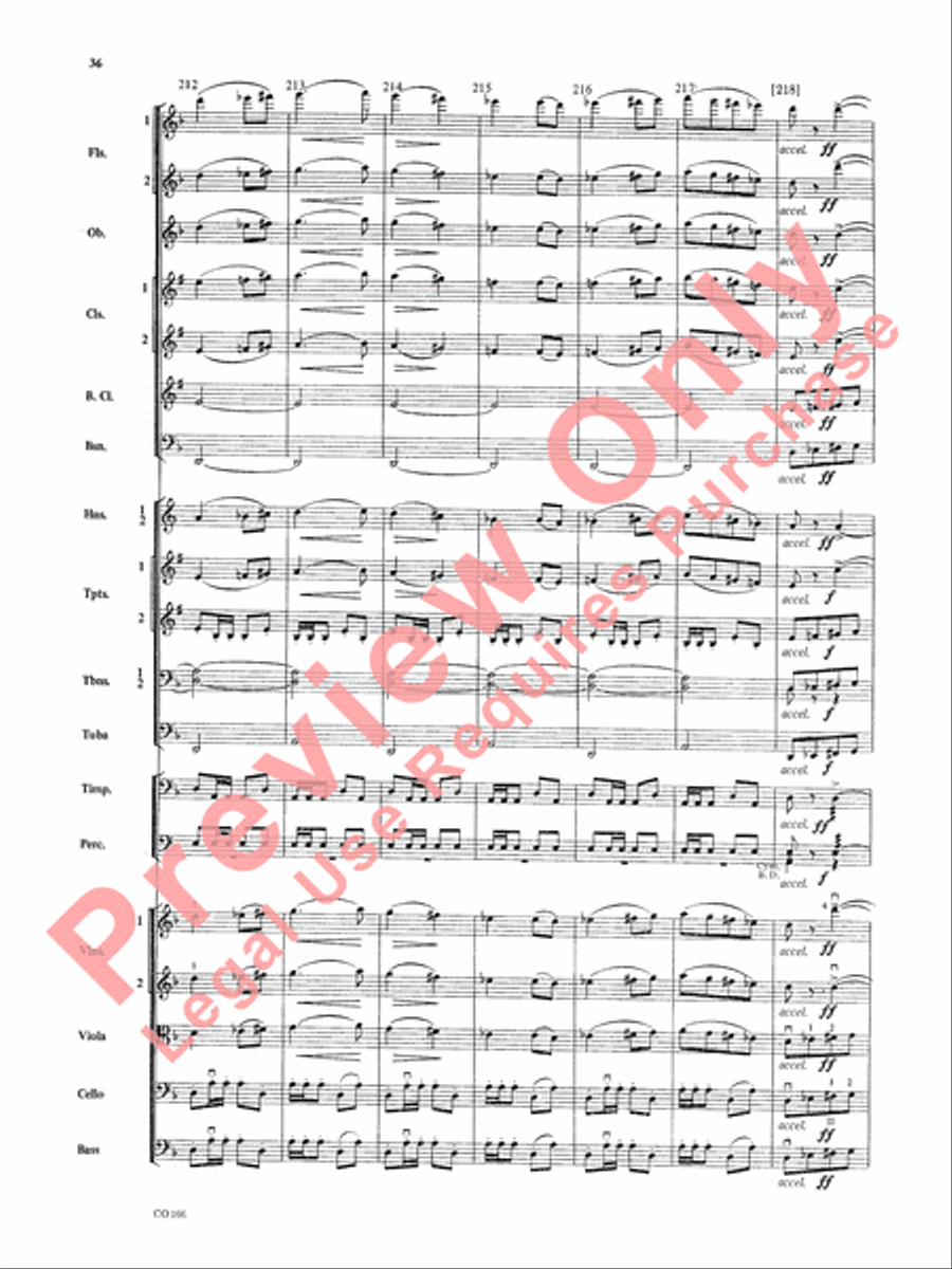 Bacchanale from Samson & Delilah (Score Only) Full Orchestra scores gallery preview page 39