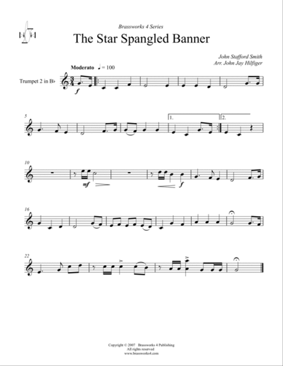 The Star Spangled Banner Brass Quintet scores gallery preview page 4