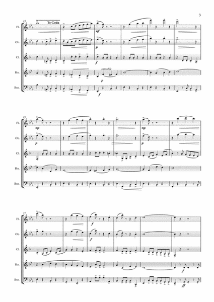 The Colonel's Bogey (Wind Quintet) - Score image number null