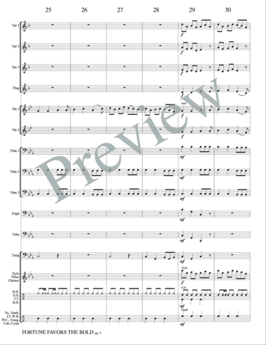 Fortune Favors the Bold - A Gladiator Story Small Ensemble scores gallery preview page 7