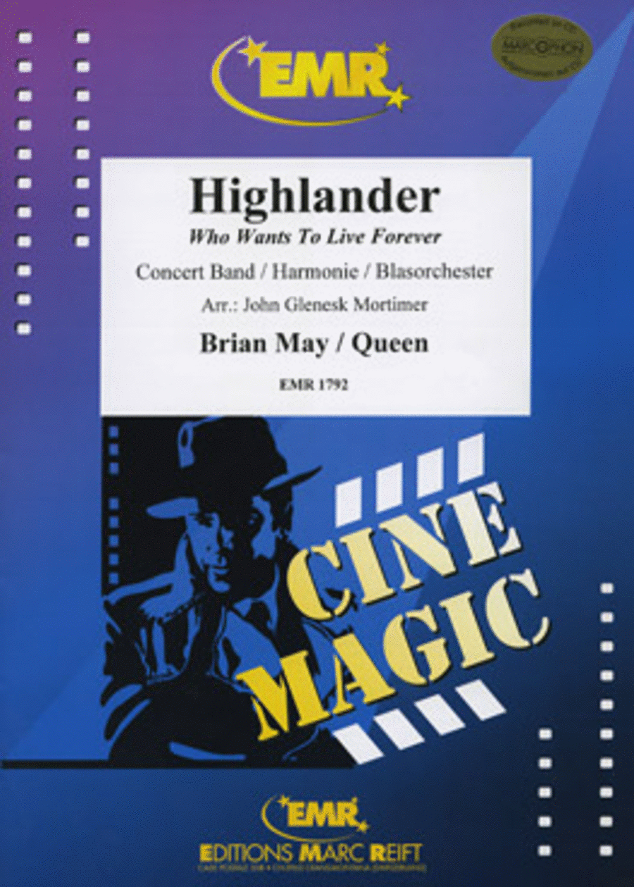 Highlander Who Wants To Live Forever Concert Band scores gallery preview page 1