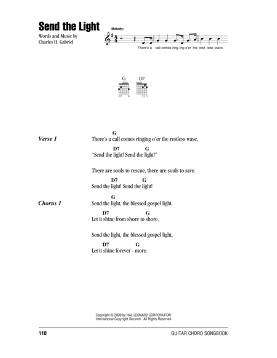 Send The Light Easy Guitar scores gallery preview page 1