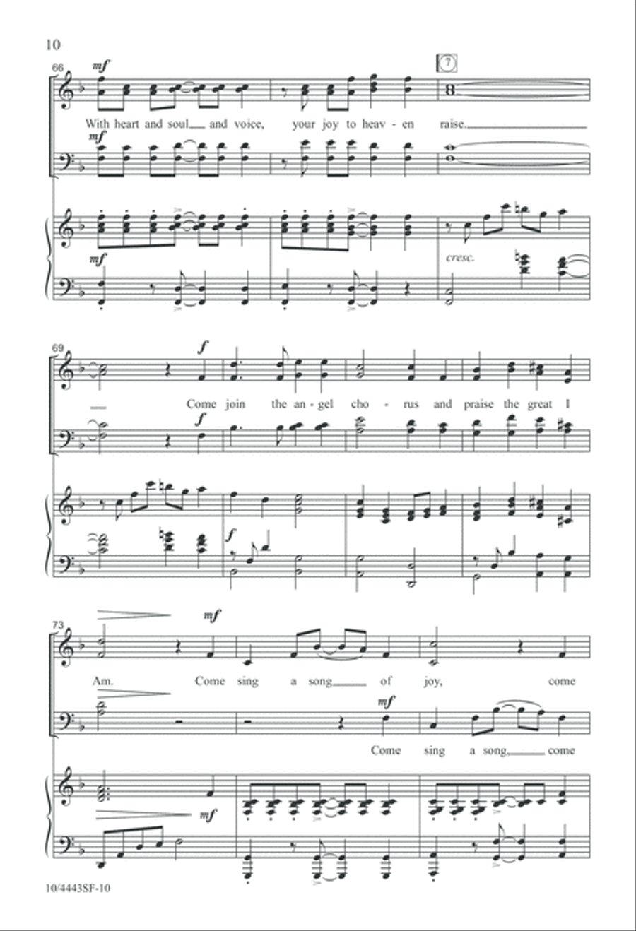 Come, Sing a Song of Joy! 4-Part scores gallery preview page 10