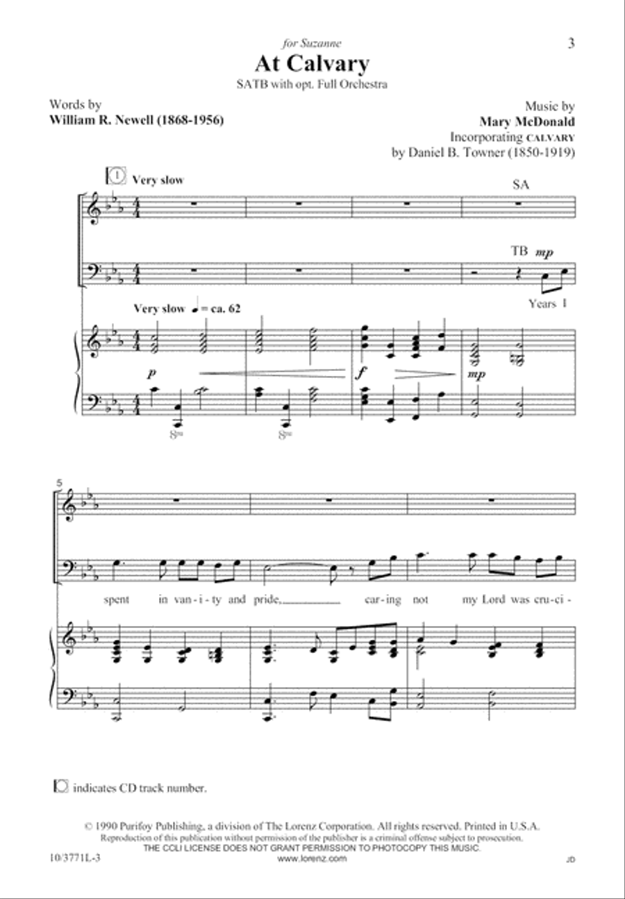 At Calvary At Calvary 4-Part scores gallery preview page 3