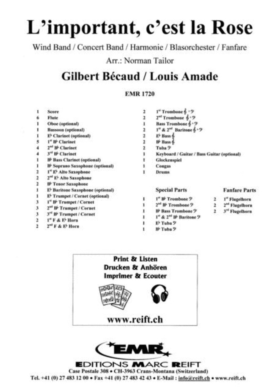 L'Important, C'Est La Rose 4-Part scores gallery preview page 1