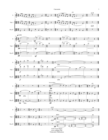 Music for Two Violas and Soprano or Flute