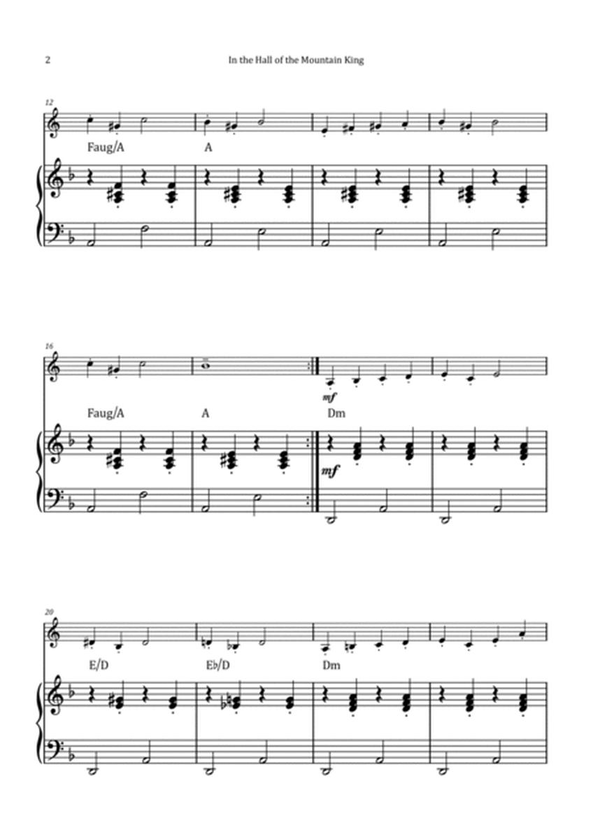In the Hall of the Mountain King - French Horn & Piano with Chord Notation image number null