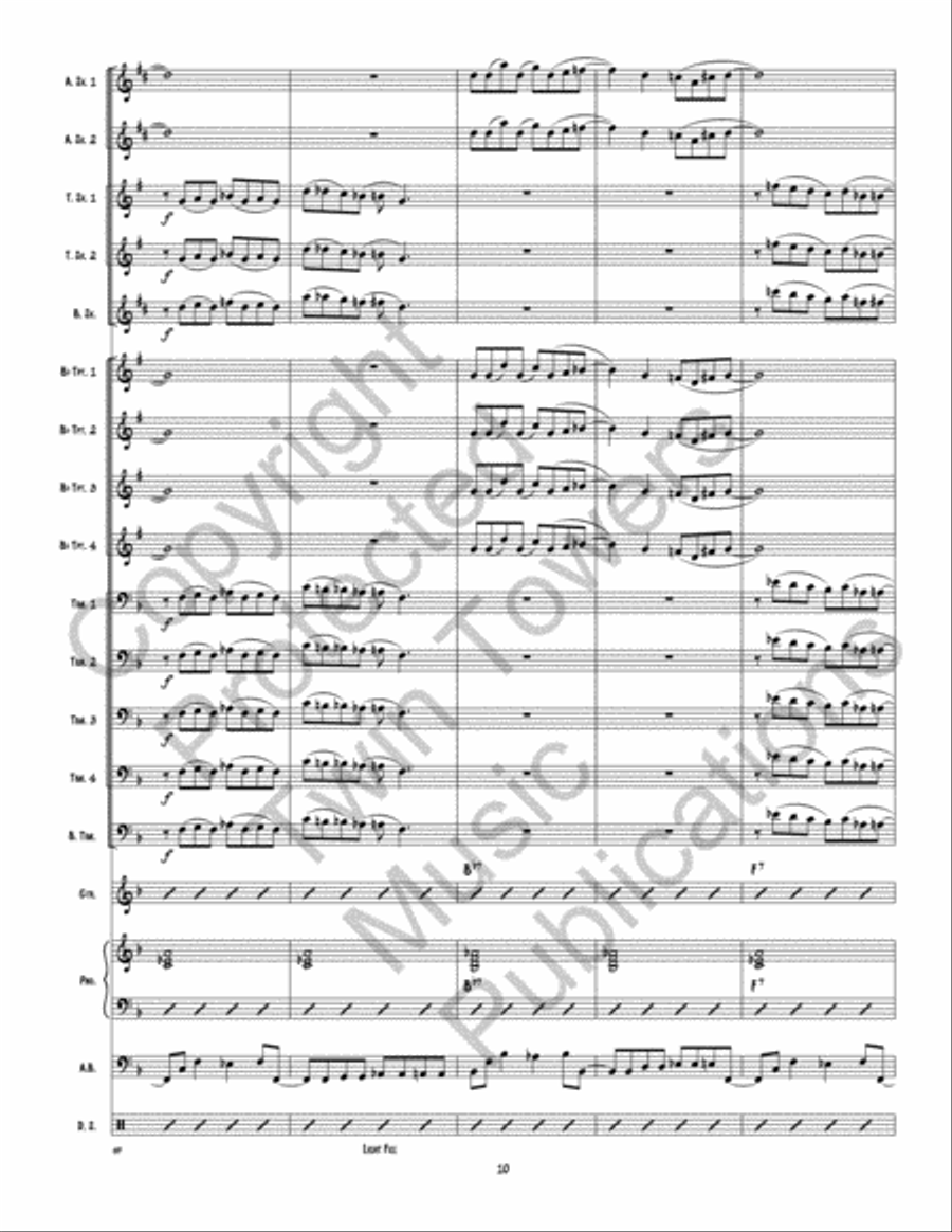 Back This Thang Up Jazz Ensemble scores gallery preview page 11
