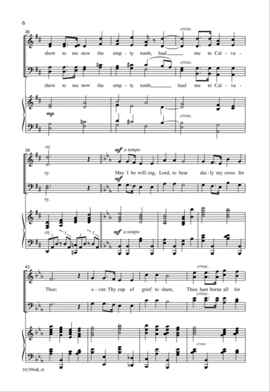 Lest I Forget Thy Love Divisi scores gallery preview page 6
