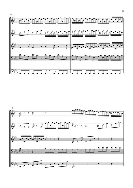 Brandenburg Concerto No.3, 2nd & 3rd movements - brass quintet image number null