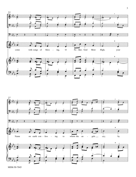 We Come with Songs of Blessing (Full Score)