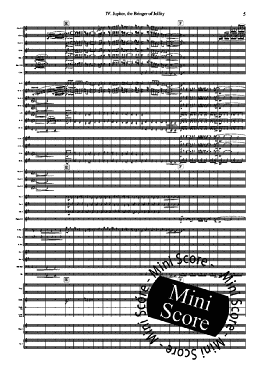 The Planets Concert Band scores gallery preview page 69