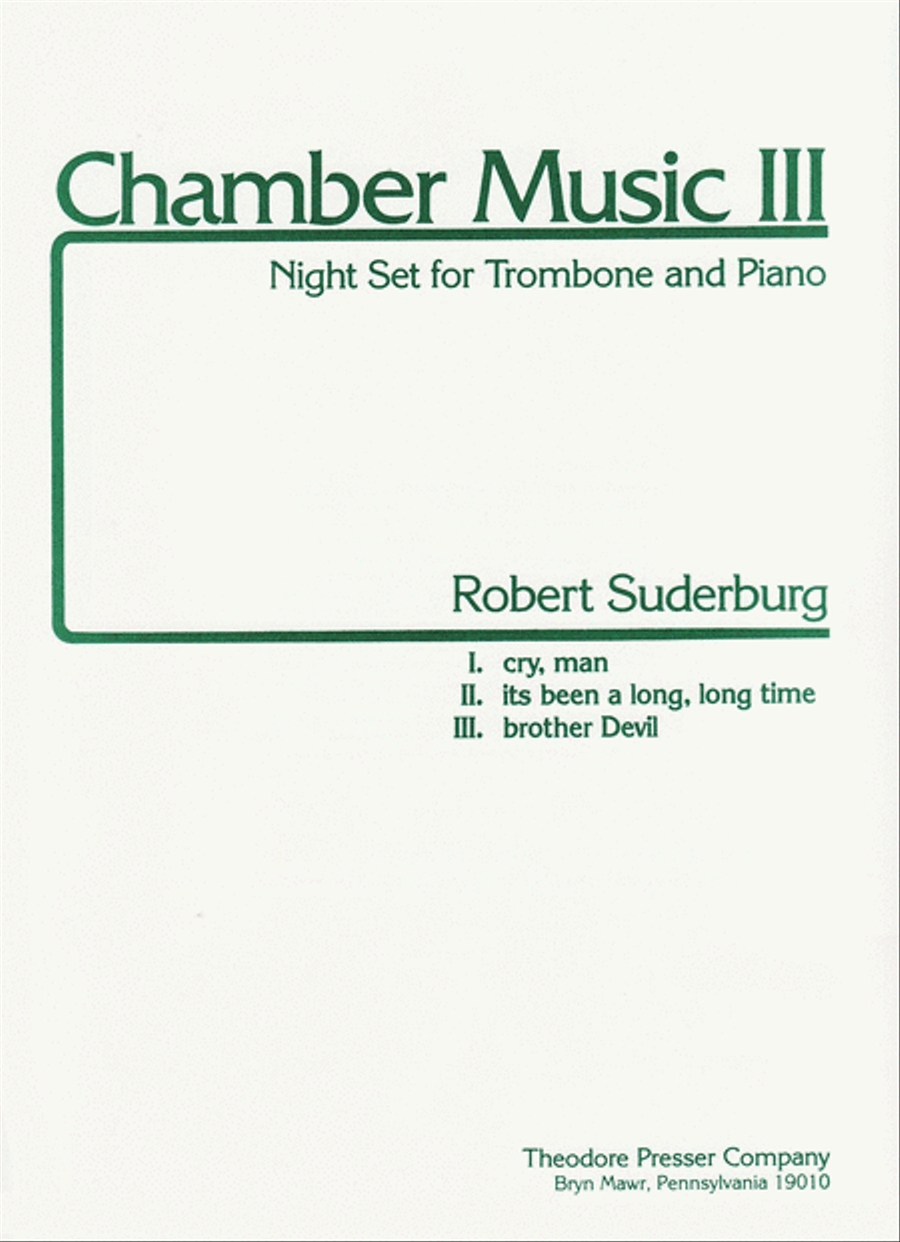 Chamber Music III Chamber Music scores gallery preview page 1