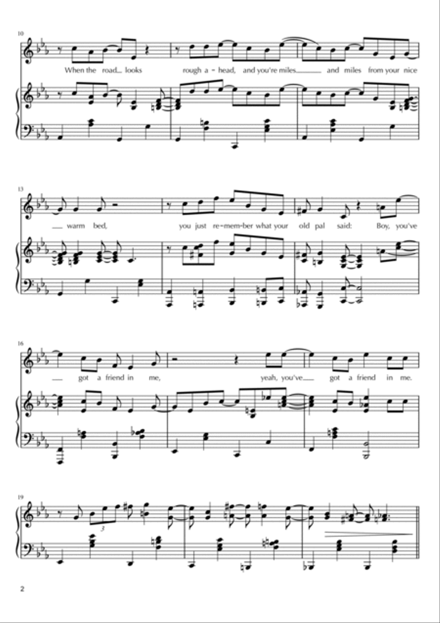 You've Got A Friend In Me Piano, Vocal, Guitar scores gallery preview page 2