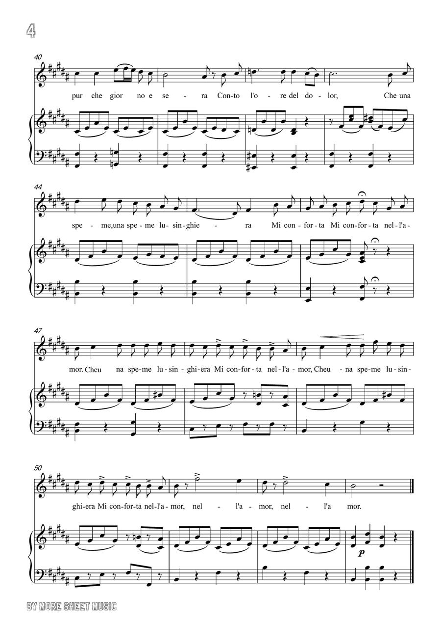 Bellini-Vaga luna che inargenti in B Major,for voice and piano Bellini-Vaga luna che inargenti in B Major,for voice and piano Piano, Vocal scores gallery preview page 6