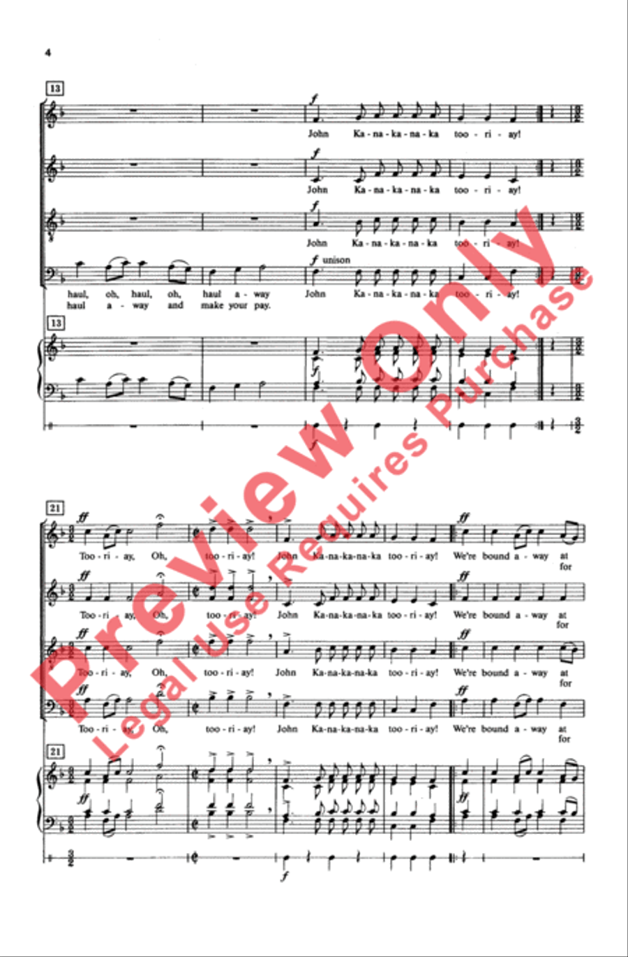 John Kanaka John Kanaka 4-Part scores gallery preview page 4