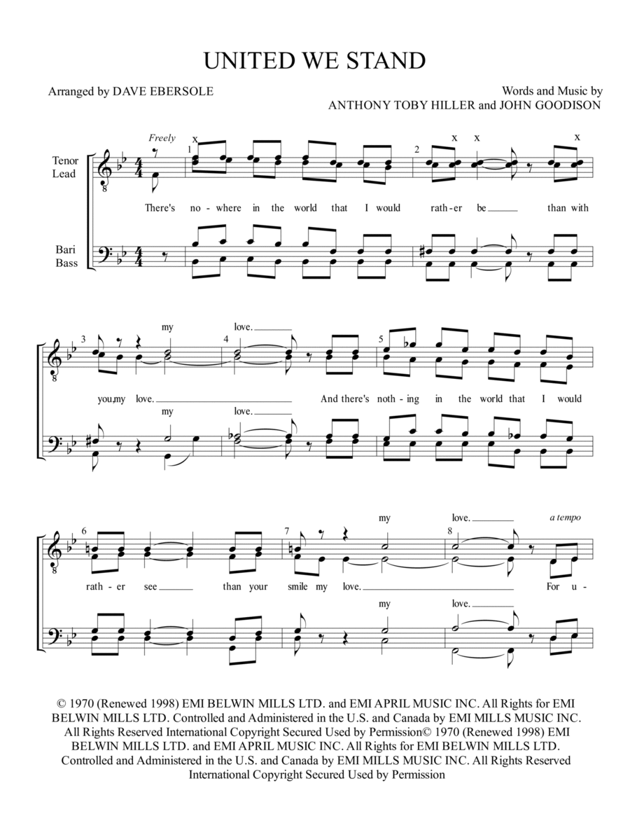 United We Stand United We Stand TTBB scores gallery preview page 1