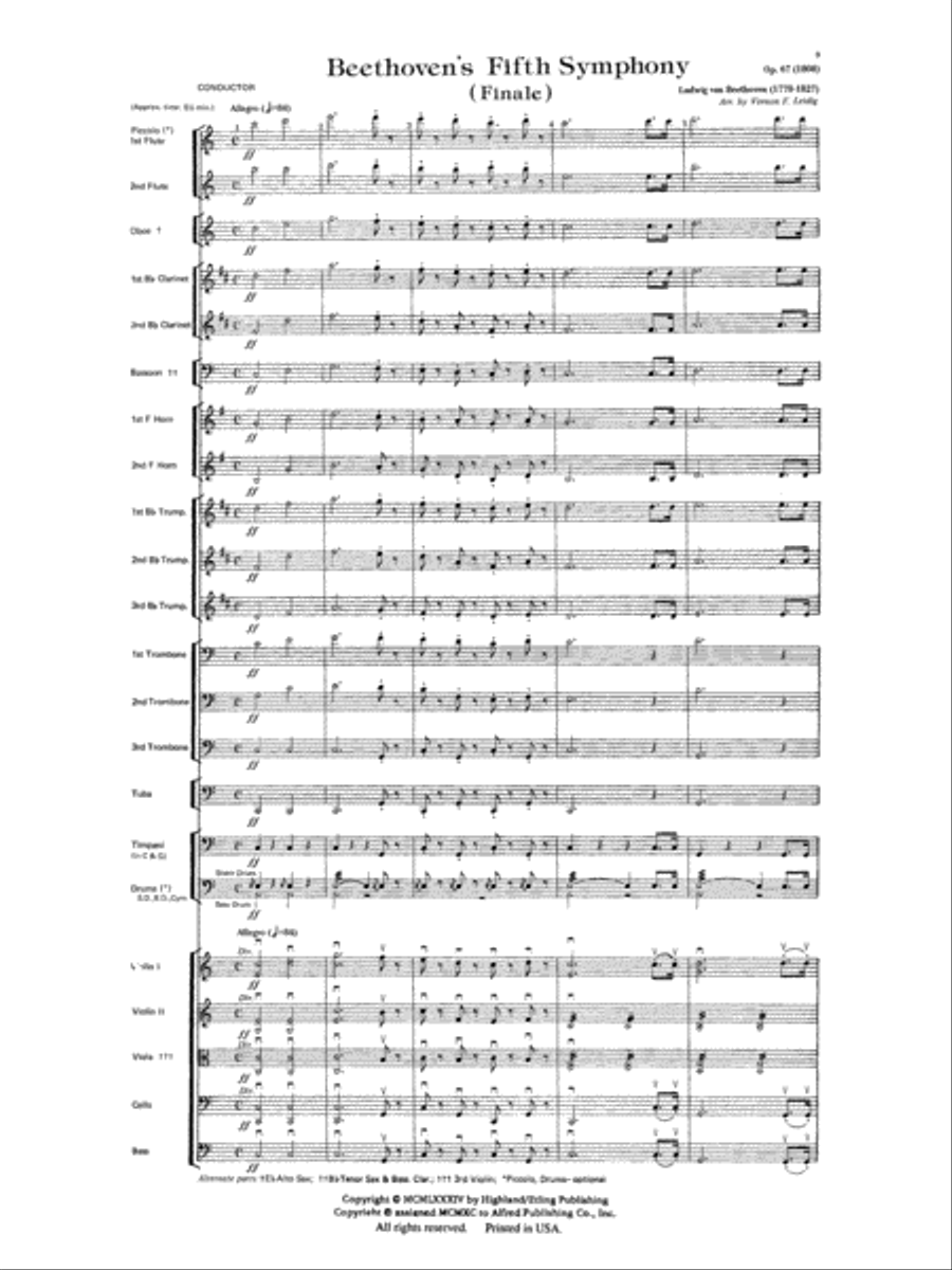 Beethoven's 5th Symphony, Finale: Score Full Orchestra scores gallery preview page 3