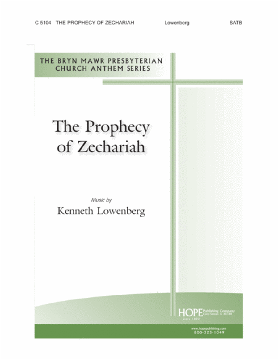 The Prophecy of Zechariah 4-Part scores gallery preview page 1