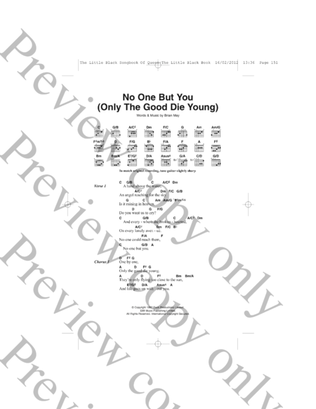 Book cover for No One But You (Only The Good Die Young)