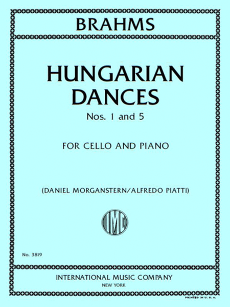 Hungarian Dances, Nos. 1 And 5 by Johannes Brahms Part - Sheet Music