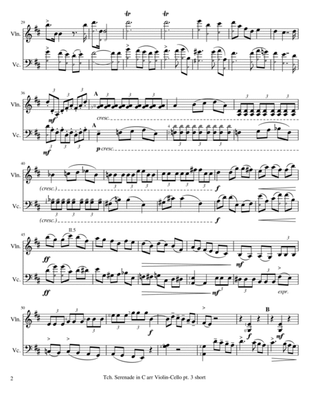 Serenade in C for Strings pt 3 Elegie for Violin & Cello image number null