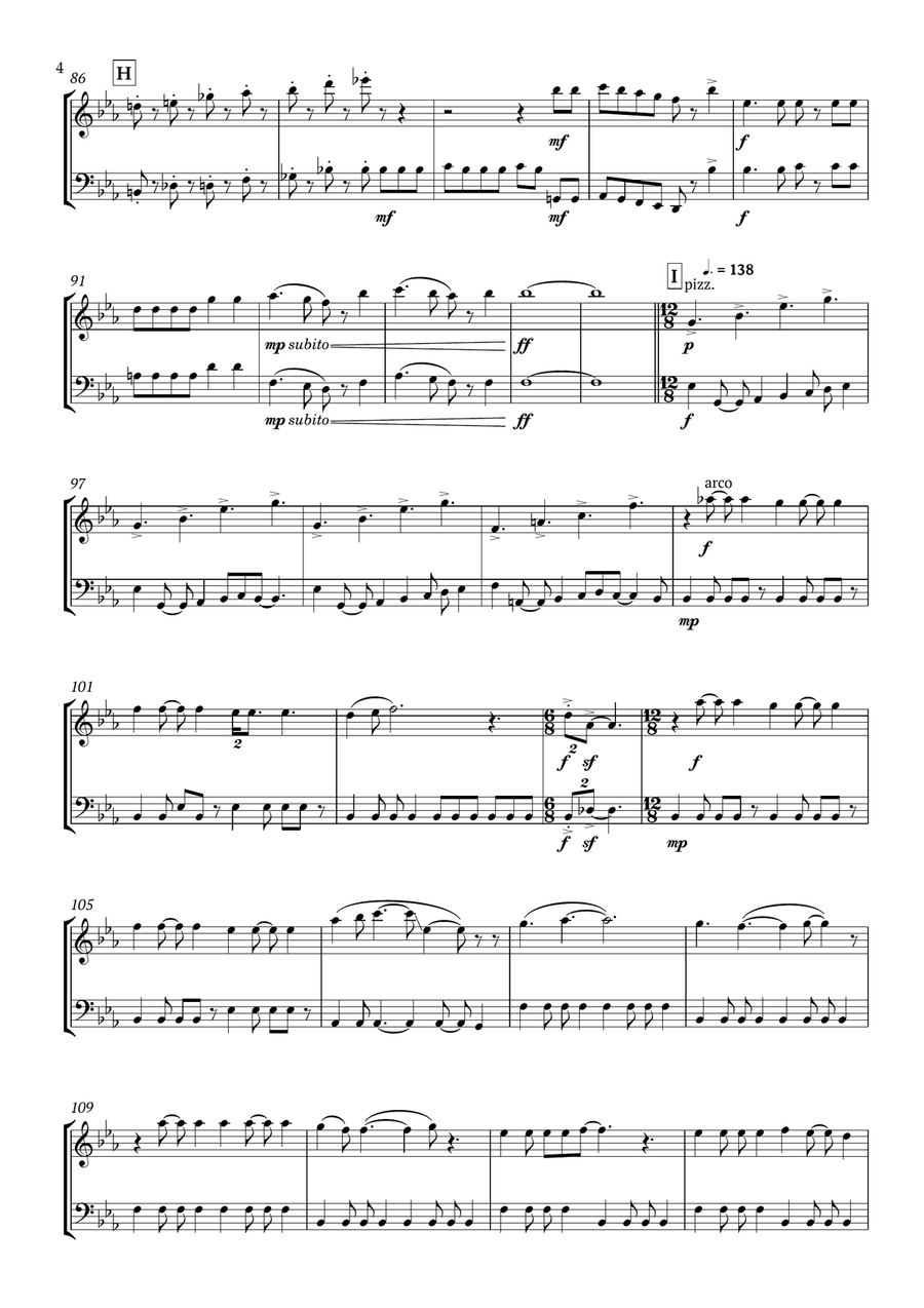 Bohemian Rhapsody String Duet scores gallery preview page 5