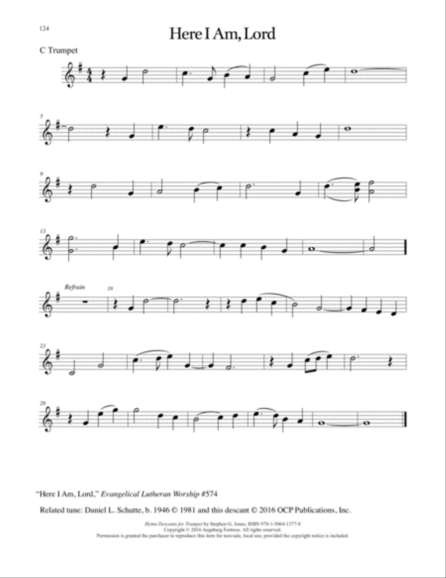 Hymn Descants for Trumpet C Trumpet scores gallery preview page 125
