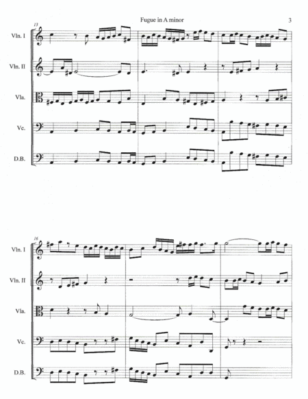 Fugue in A minor--String Orchestra Set image number null