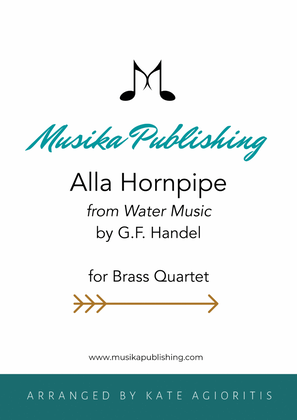 Book cover for Alla Hornpipe from Handel's Water Music - for Brass Quartet