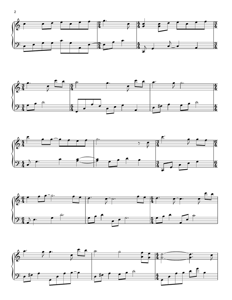 All Creatures Of Our God And King Piano Solo scores gallery preview page 2