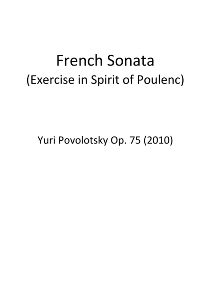 French Sonata French Sonata Oboe scores gallery preview page 1