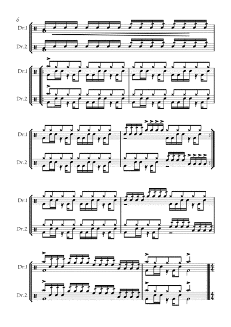 Drumset Duets Vol.2 Drum Set scores gallery preview page 6