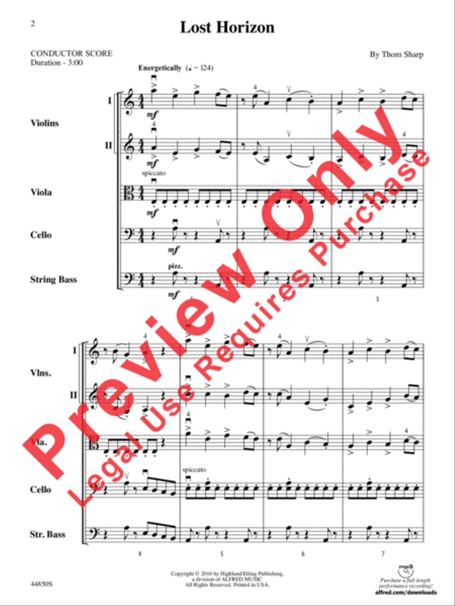 Lost Horizon String Orchestra scores gallery preview page 15