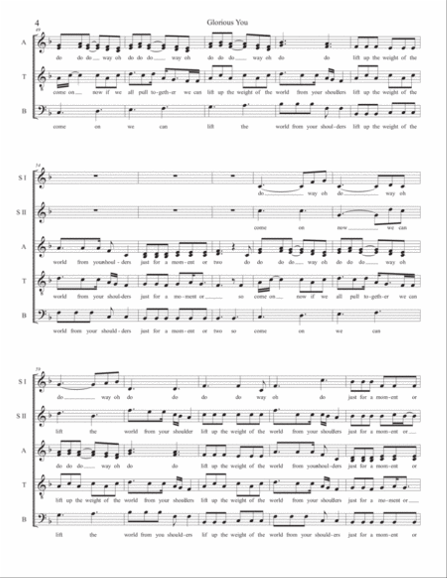 Glorious You 4-Part scores gallery preview page 5