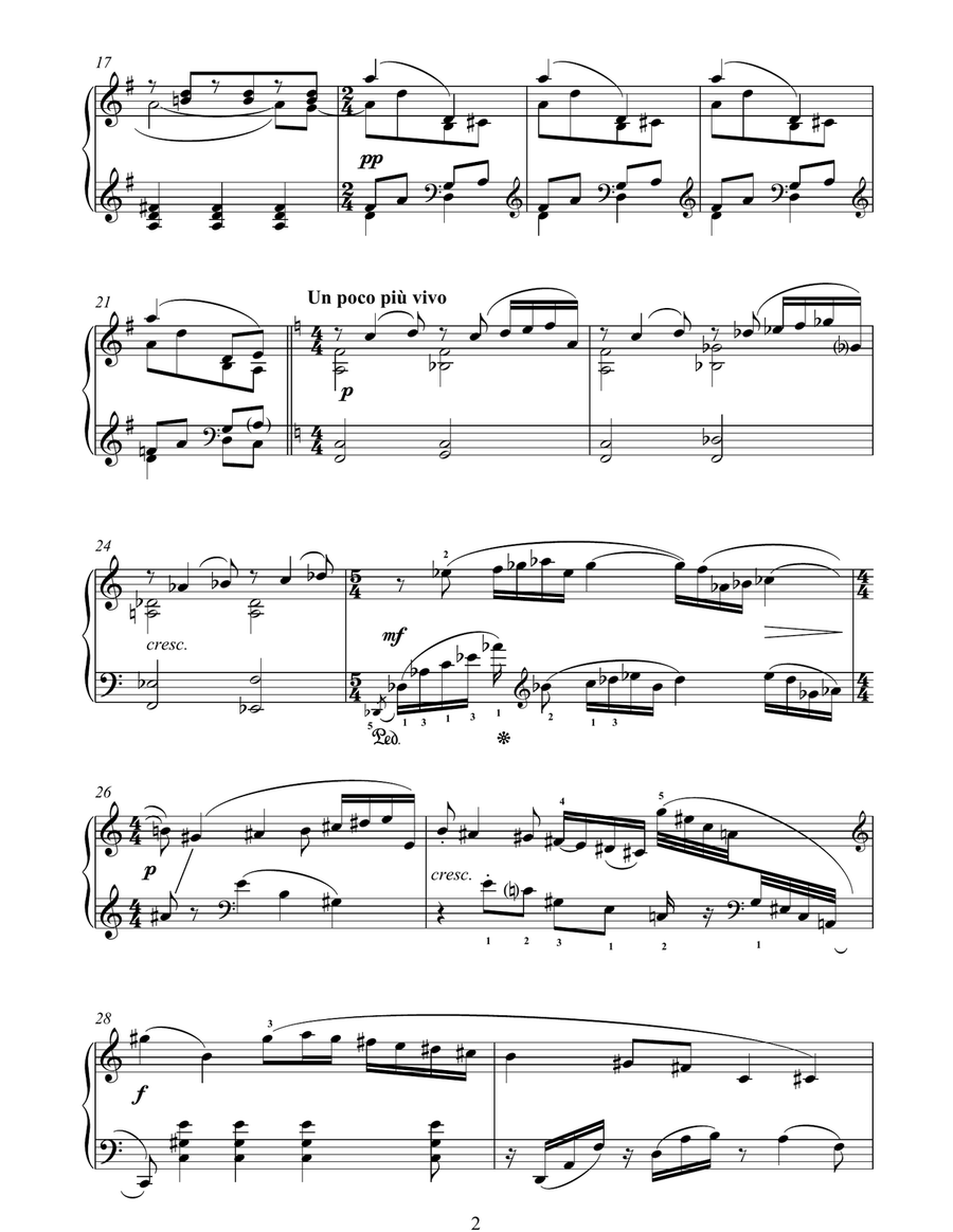 Paysage Piano Solo scores gallery preview page 2